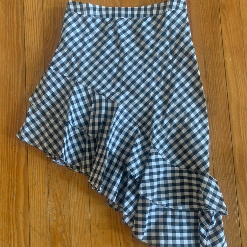 a.new.day gingham asymmetrical skirt